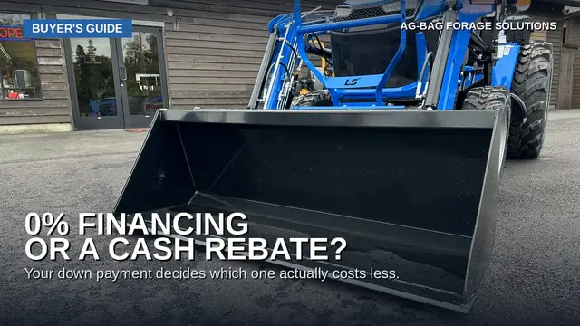 0% tractor financing or a cash rebate? Your down payment can change the answer