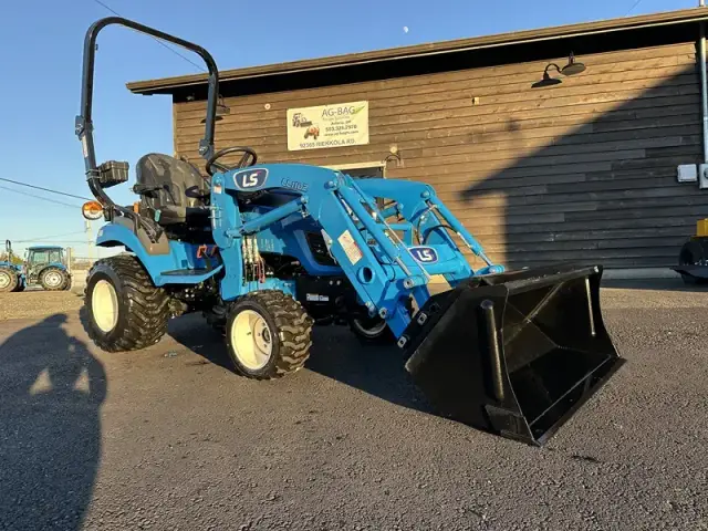 ls tractor mt125 subcompact tractor and loader at ag-bag forage solutions in astoria, oregon