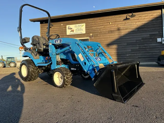 ls tractor mt125 subcompact tractor and loader at ag-bag forage solutions in astoria, oregon