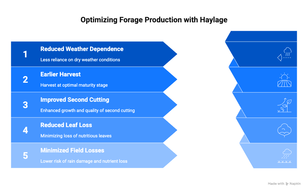 optimizing forage production with haylage for early cuttings.
